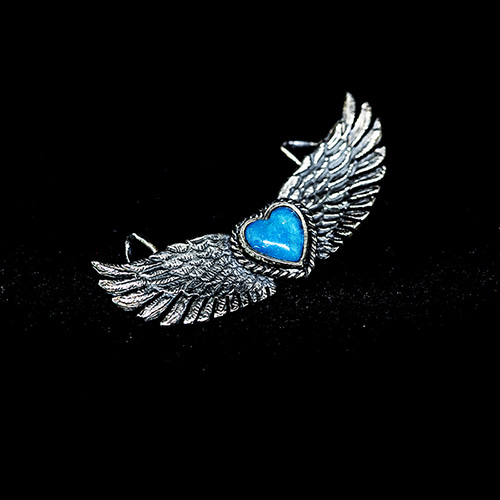 Heart Turquise Wing Pendant
